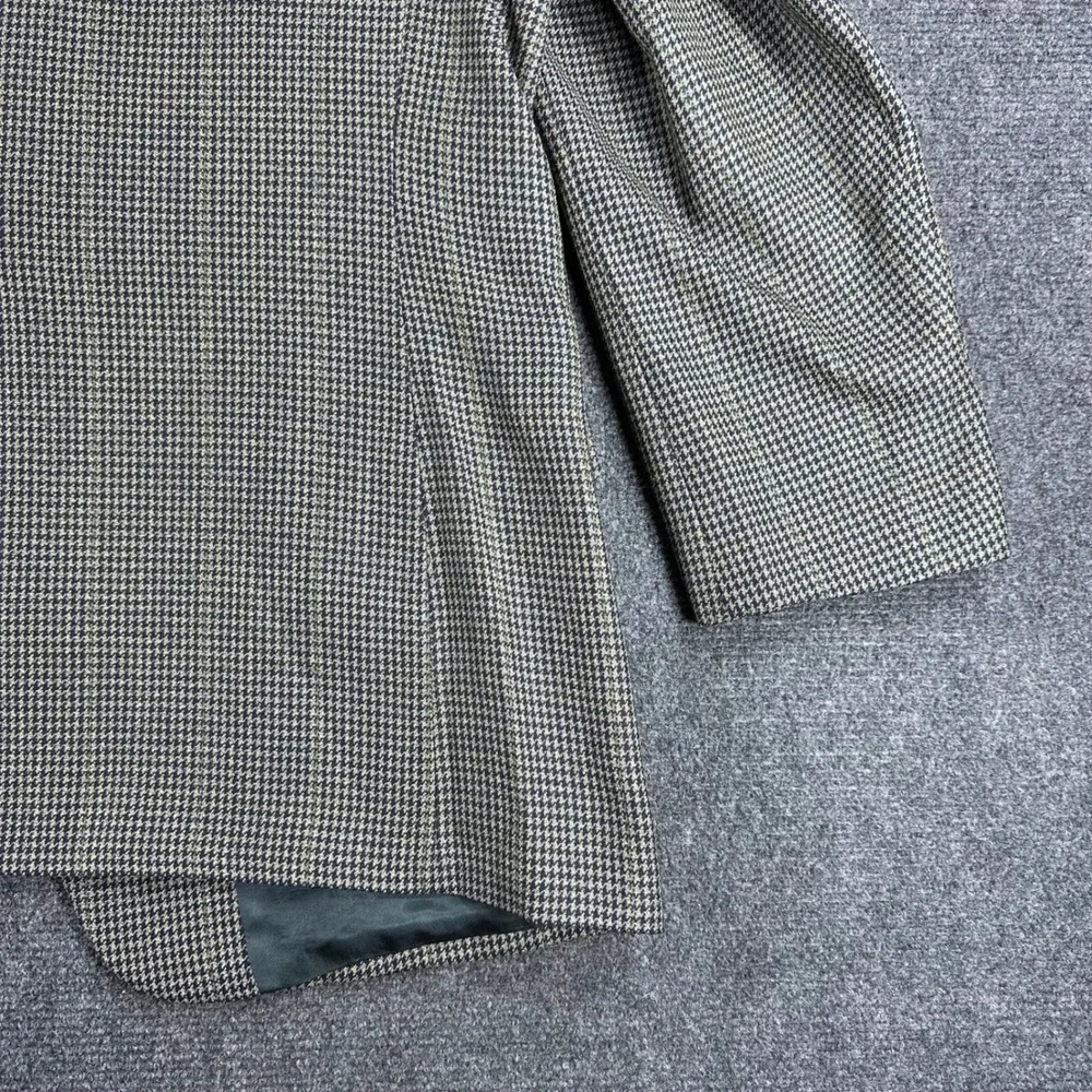 Jos. A. Bank Blazer Mens 44R 44 Regular Brown Houndstooth Wool Sport Coat Jacket